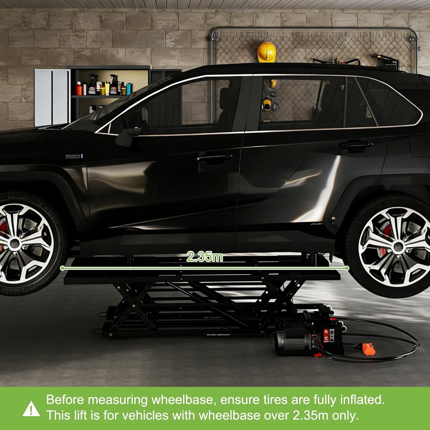 7000 LBS Portable Car Lift, Heavy Duty Quick Jack with 26.8" Max Height, Extended-Length Plates, 120V Power Unit, for Cars, Suvs, Light Trucks, Shop Use or Garage, Black
