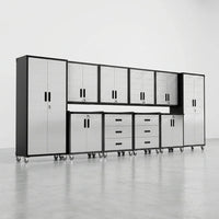 10-Piece Heavy Duty Steel Garage Cabinet System — Studio Shot